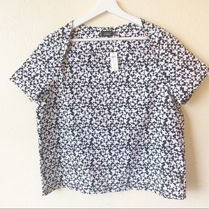 KATE SPADE SATURDAY NWT Fold Over Shoulder Top